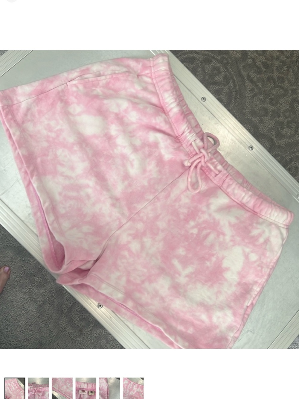 Levi's Pink Tie-Dye Drawstring Lounge Shorts